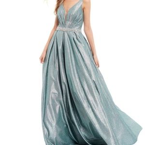 Coya Collection: Plunging Neckline Ball Gown